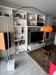 Vintage Space Age 1970 arc floor lamp, orange shade, marble base.