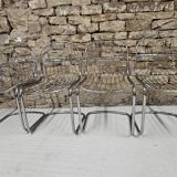 Round table and 4 chairs set, 1970