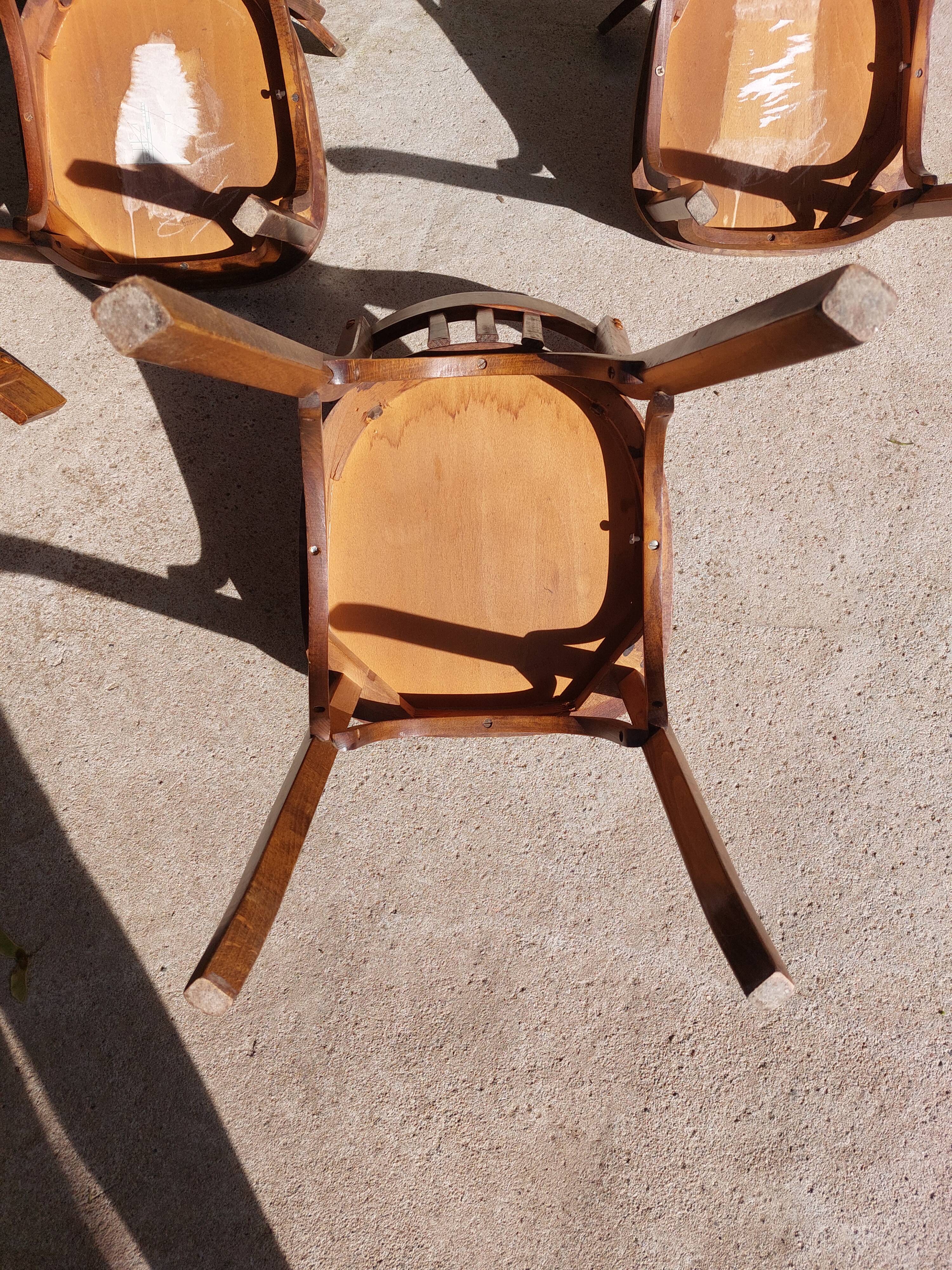 5 vintage Baumann bistro chairs