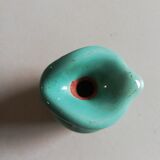 Very small turquoise soliflore in the shape of a ceramic jug