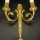 Pair of wall sconces, quiver and eagle heads, Louis XVI style - gilded bronze