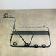 Wall-mounted coat rack/wardrobe from the 1950s, wrought iron and rigidule.
