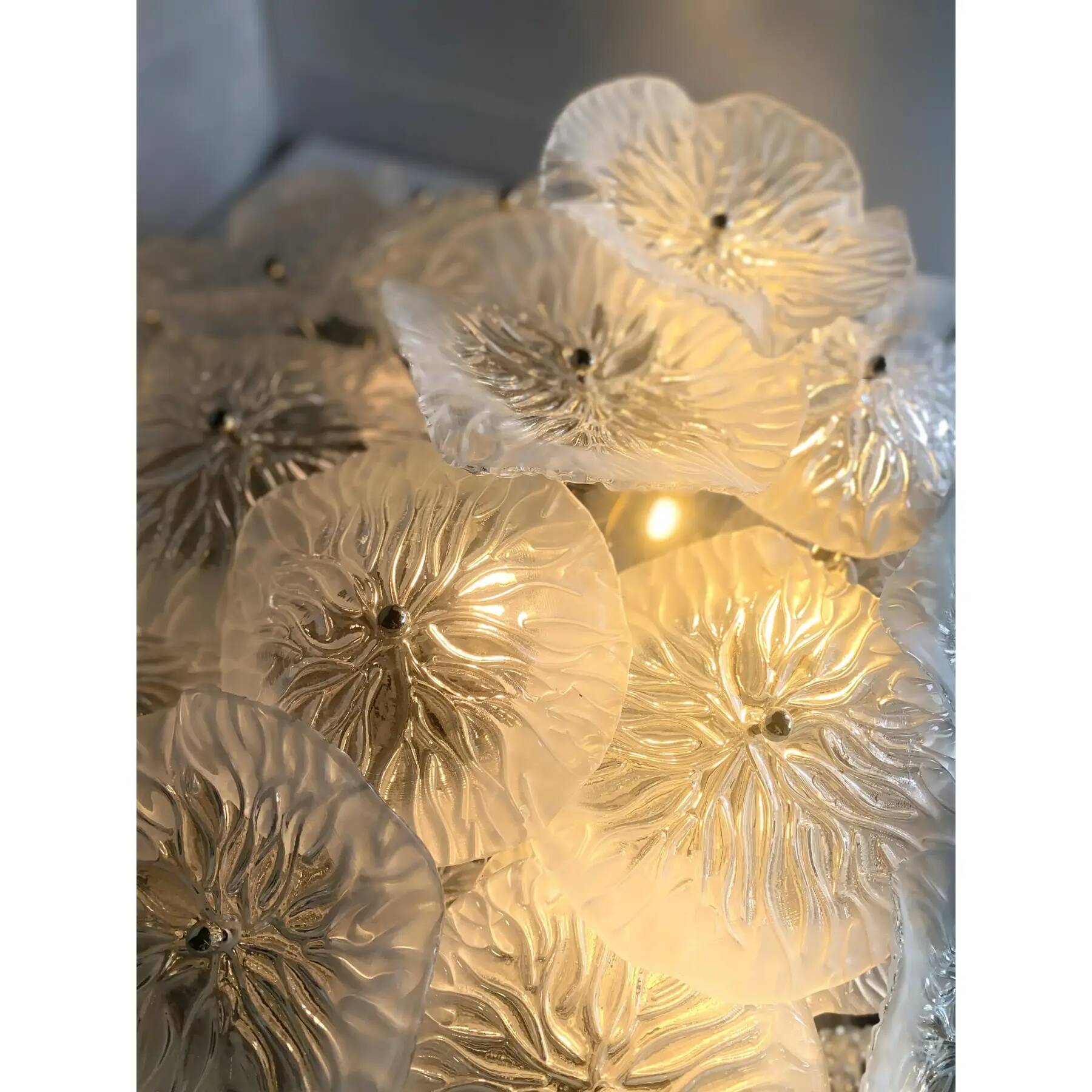 Simoeng Floreal Flush Mount Featuring Contemporary Murano Glass