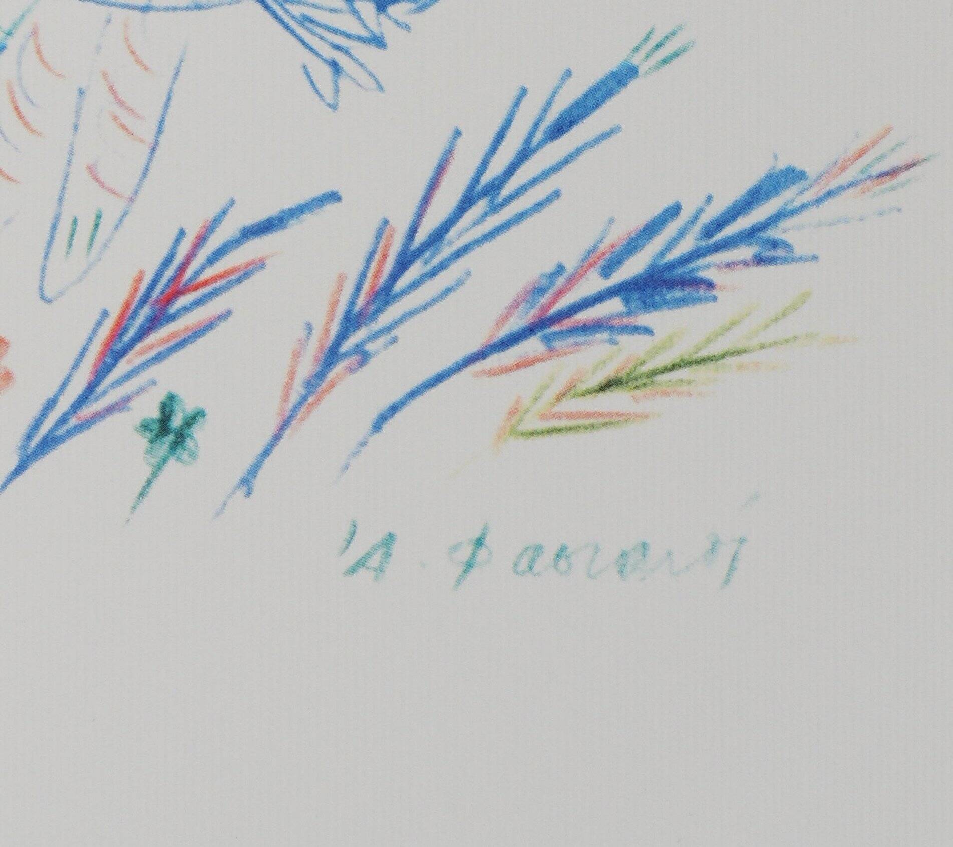 Alekos Fassianos: Dove of Peace, signed lithograph