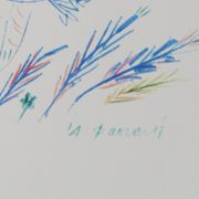 Alekos Fassianos : Colombe de la paix, lithographie signée