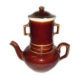 Théière en céramique marron de 1940