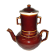 1940 brown ceramic teapot