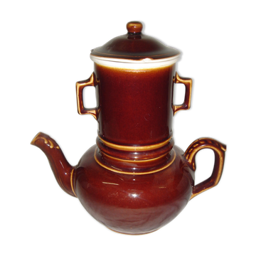 1940 brown ceramic teapot