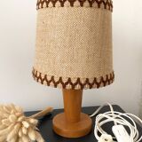 Lampe à poser en bois, années 70