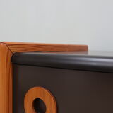 Vintage postmodern laminate and wood sideboard 1970s