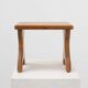 Sculptural hand-carved oak wooden stool, France, ca. 1900
