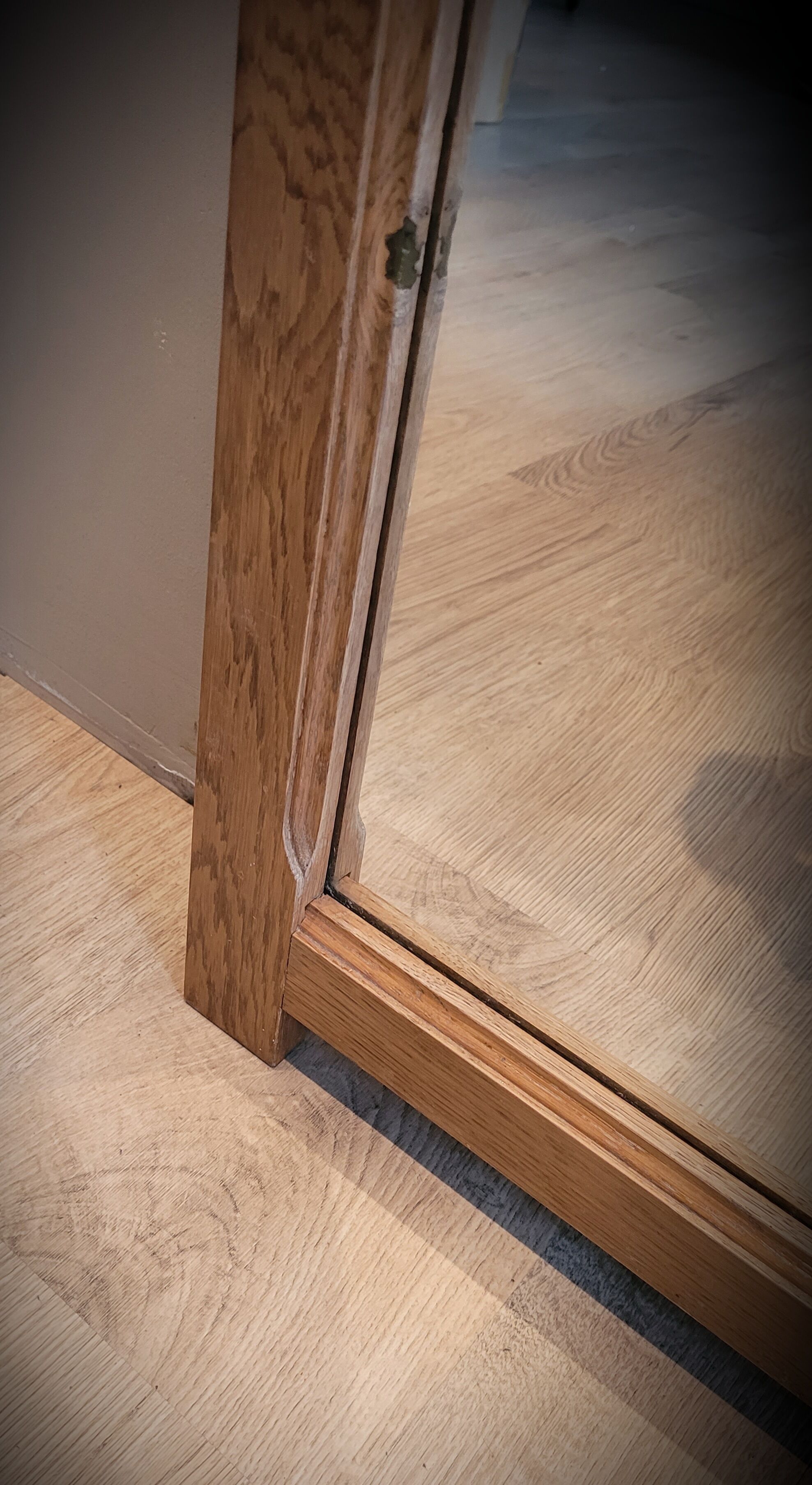 Wooden mustache mirror