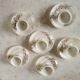 6 floral egg cups with their early 20th century porcelain bowl