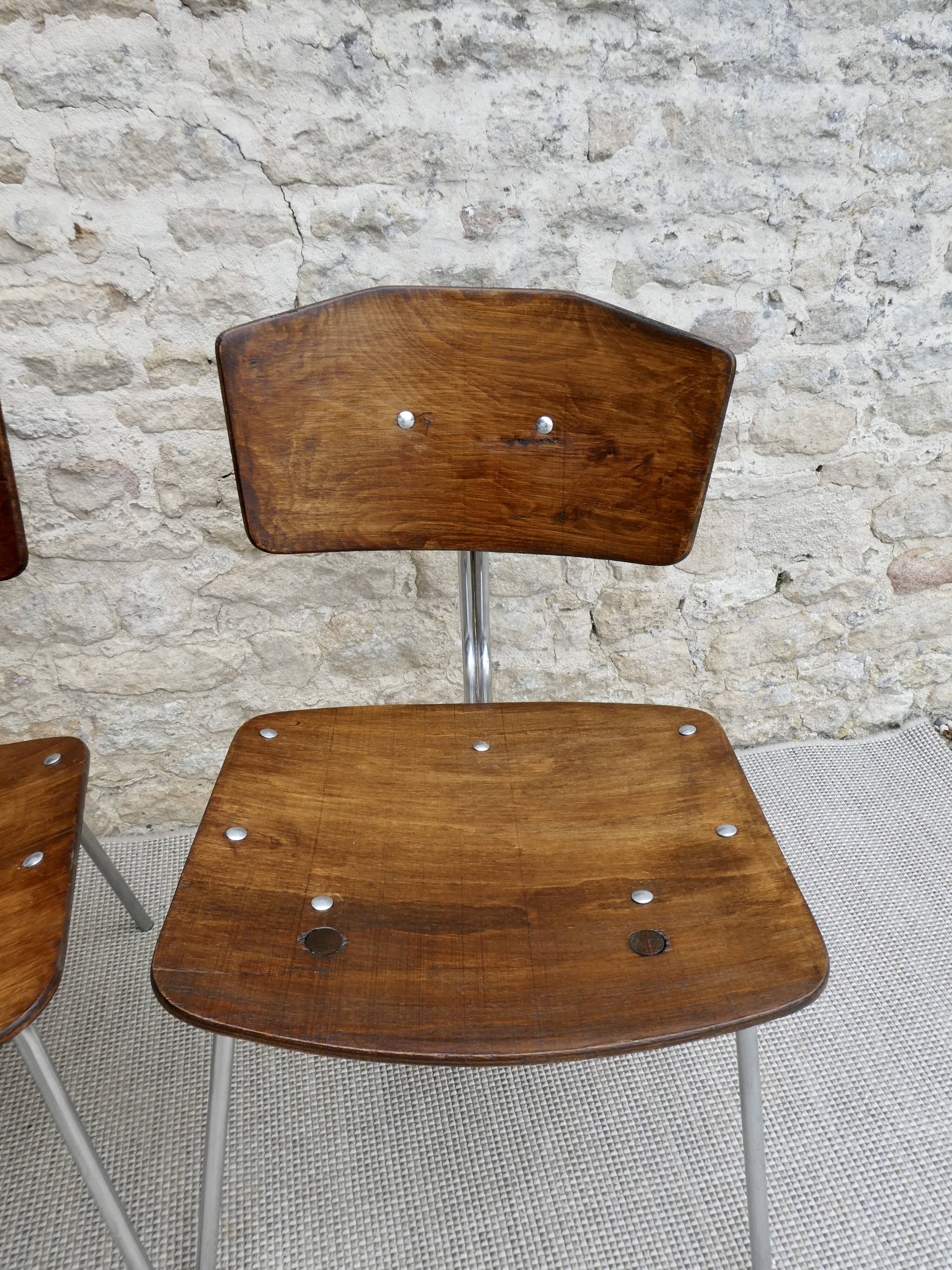 Pair of drivers from the 50s, made of wood and metal