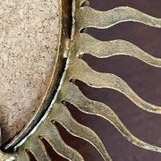 Sun mirror in gold metal 1950  21cm