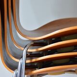 Set of Four Teak 3107 Dining Chairs by Arne Jacobsen for Fritz Hansen Denmark