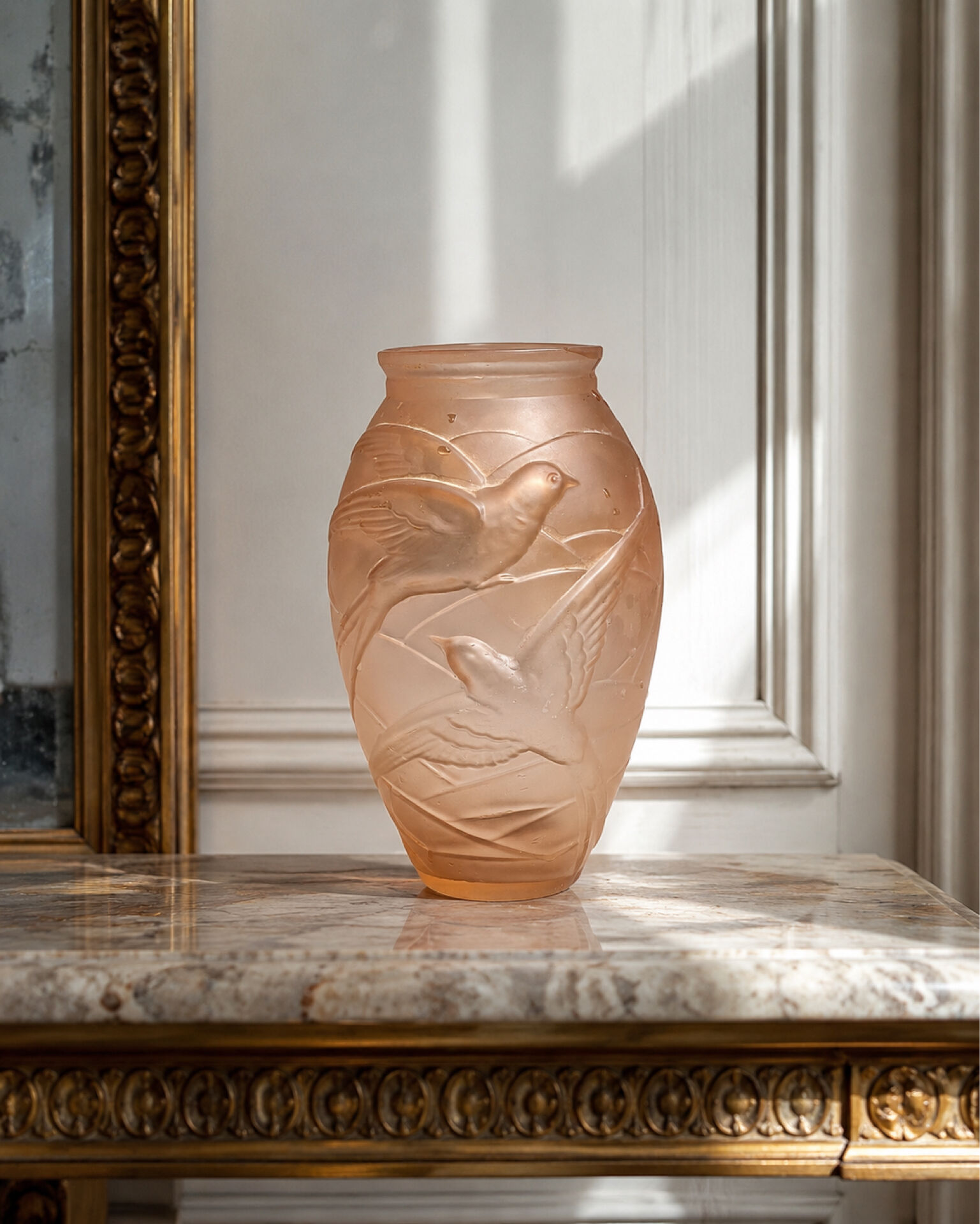 Art Deco vase suchon neveusel birds