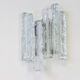 Pairs of large Kalmar-style wall lights in Murano glass, Austria, 1960s.