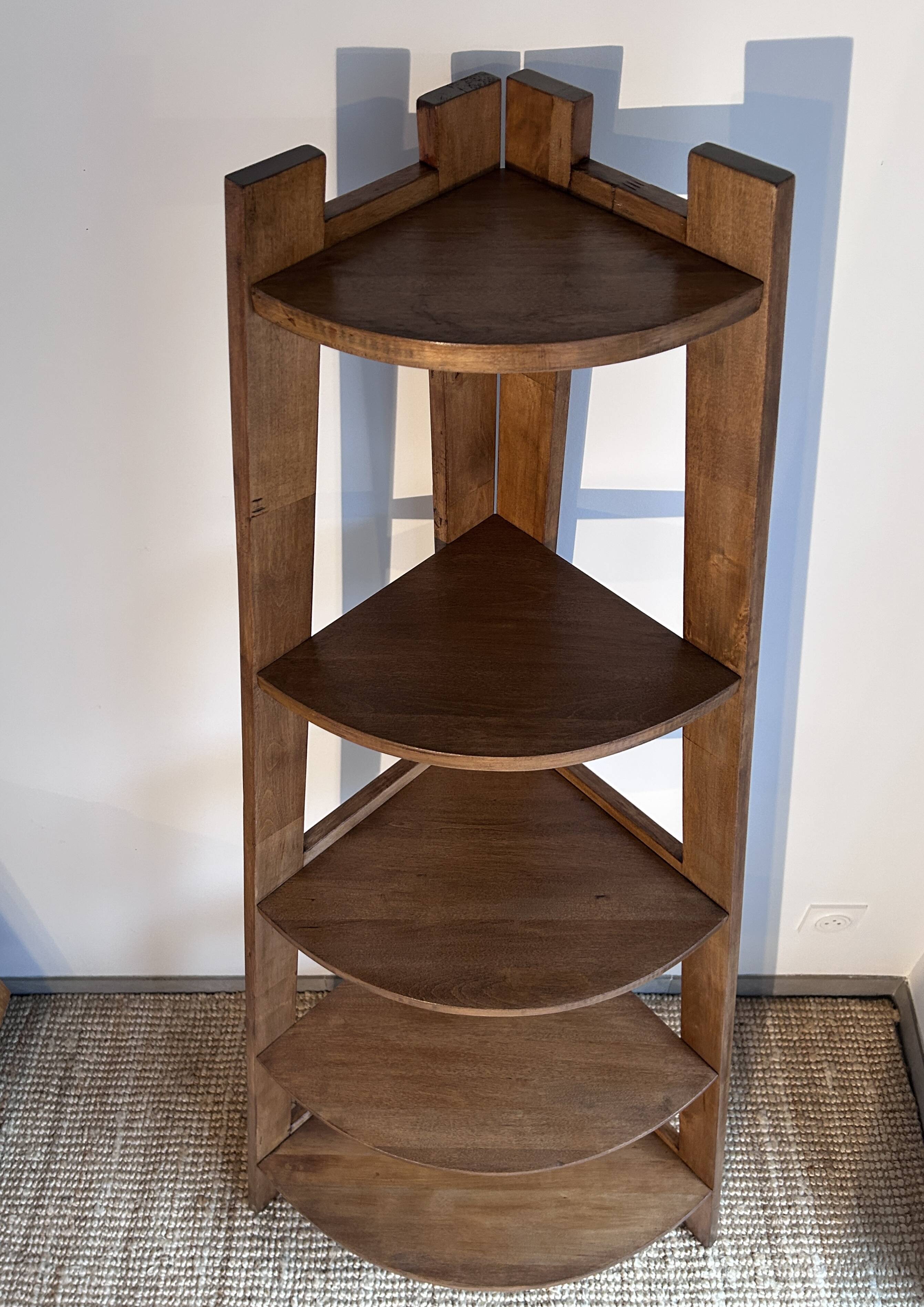 Mid-century reconstruction corner shelf