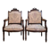 Pair of Louis XVI style queen-style armchairs in richly carved wood