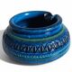 Bitossi Large Ashtray by Aldo Londi, Rimini Blu Ceramic, Italy, 1960s