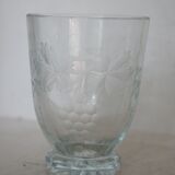 Art deco engraved glass vase