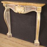 Fireplace in painted and gilded wood