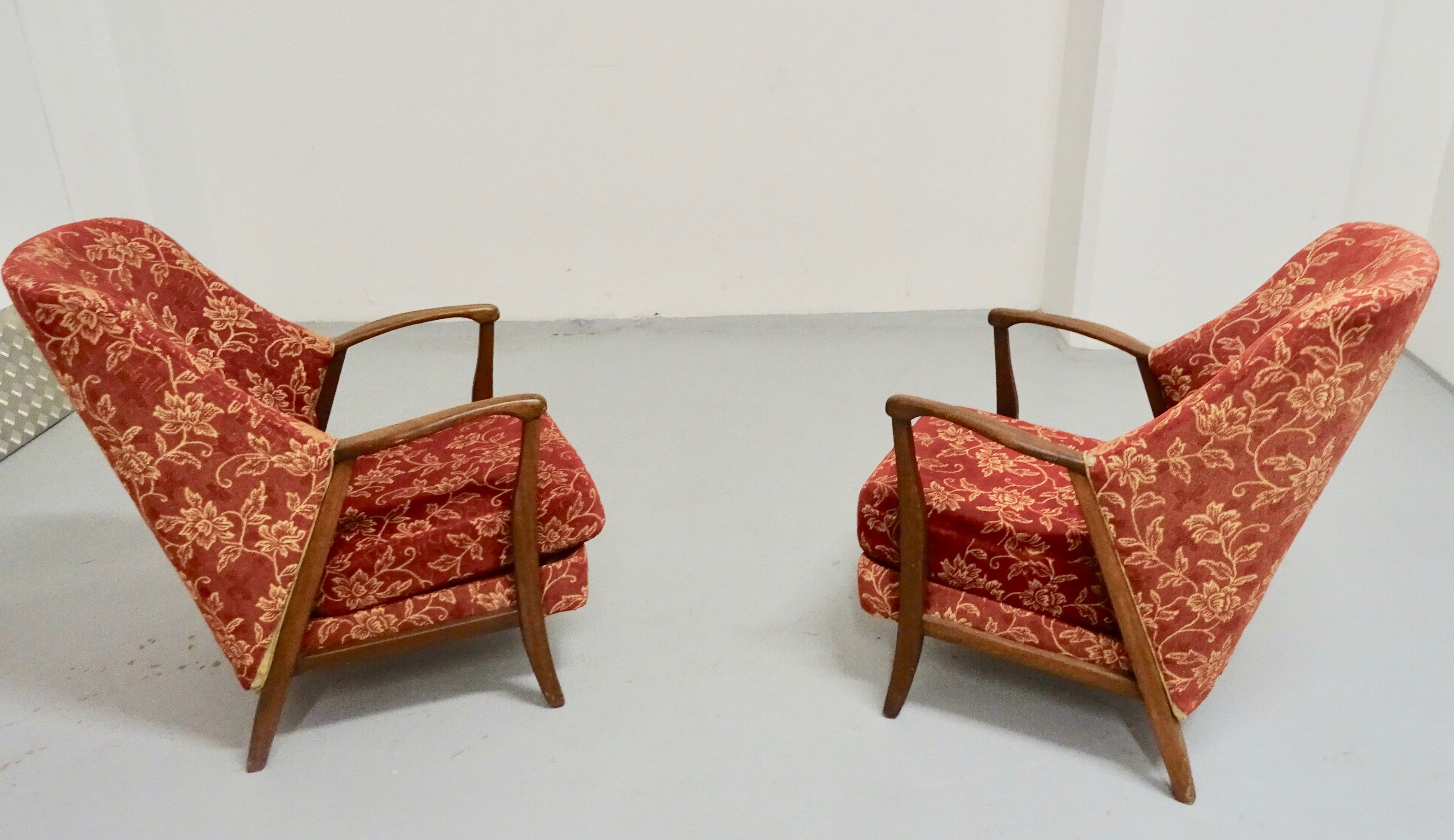 Pair of danish armchairs, 1940s