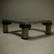 Large Maitland-Smith tessellated stone and brass coffee table 1980s