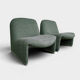 Paire de fauteuils Alky Giancarlo Piretti, Castelli 1970s, bouclé Minotti