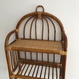 Vintage rattan shelf