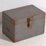 Small antique chest with grey patina (c.1920) #12