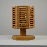 Pine table lamp by Pelle Snickare, Sweden, 1970s