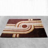 1970s Museum-Grade Avant-Garde Wool Rug The Epithet of Space Age Luxury. Ma