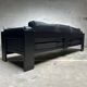 Bastiano leather canapé in black by Tobia Scarpa for Knoll