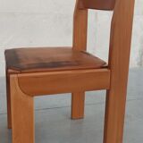 Elm and leather chairs, 80