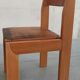 Chaises en orme et cuir, 80's