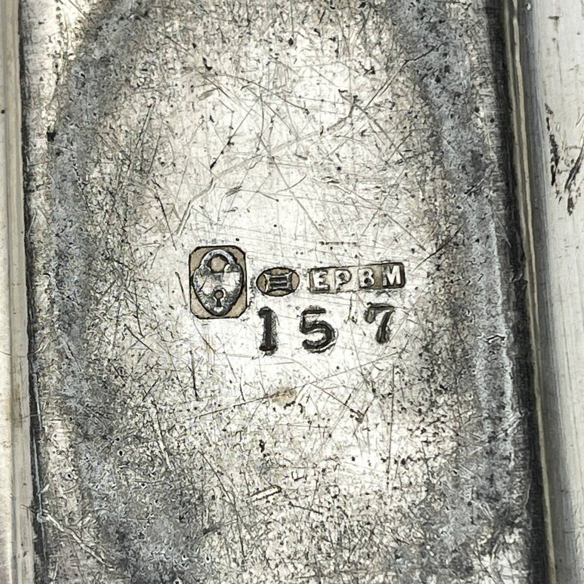 Antique silver-plated teapot from Sheffield, England, 1890-1910.