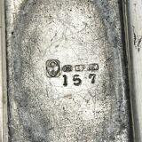 Antique silver-plated teapot from Sheffield, England, 1890-1910.