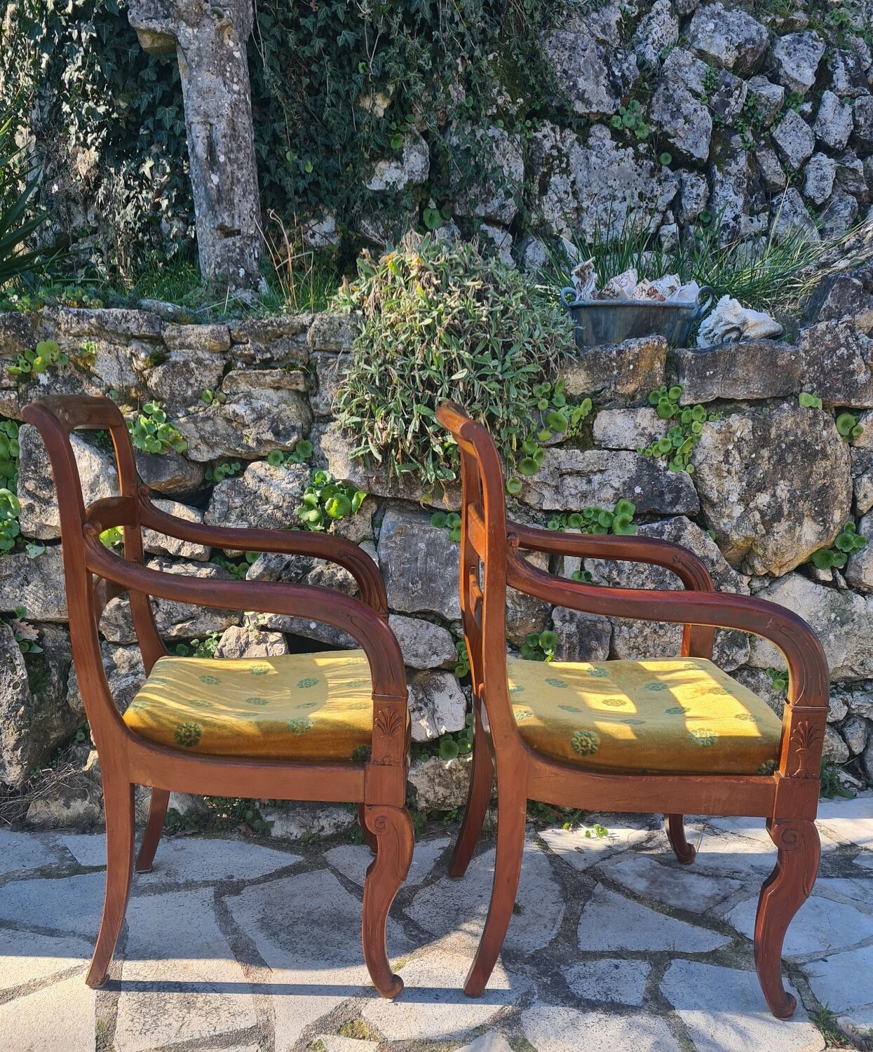 Pair of Empire style armchairs