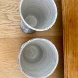 2 mazagrans or ceramic vases Gustave Reynaud Vallauris