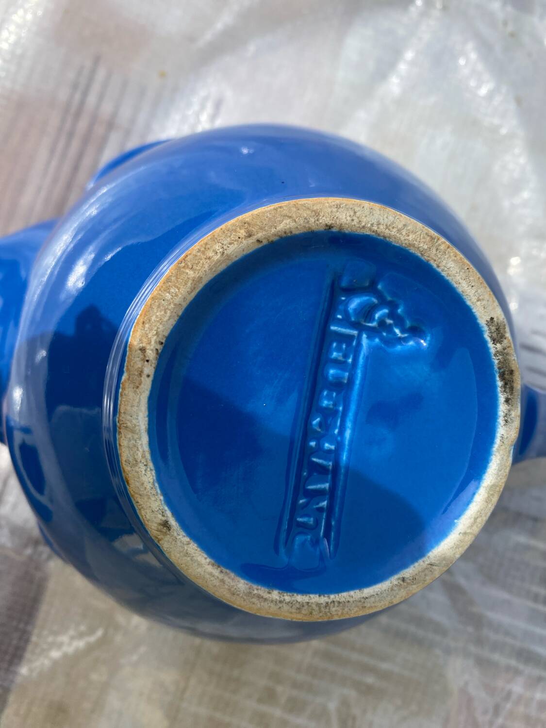 Theiere éléphant bleue vintage