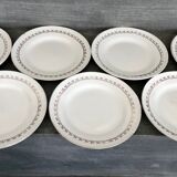 6 Digoin & Sarreguemines dessert plates