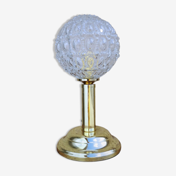 Lampe à poser, ancien globe vintage en verre