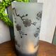 Cylindrical glass paste vase “cherry blossom”