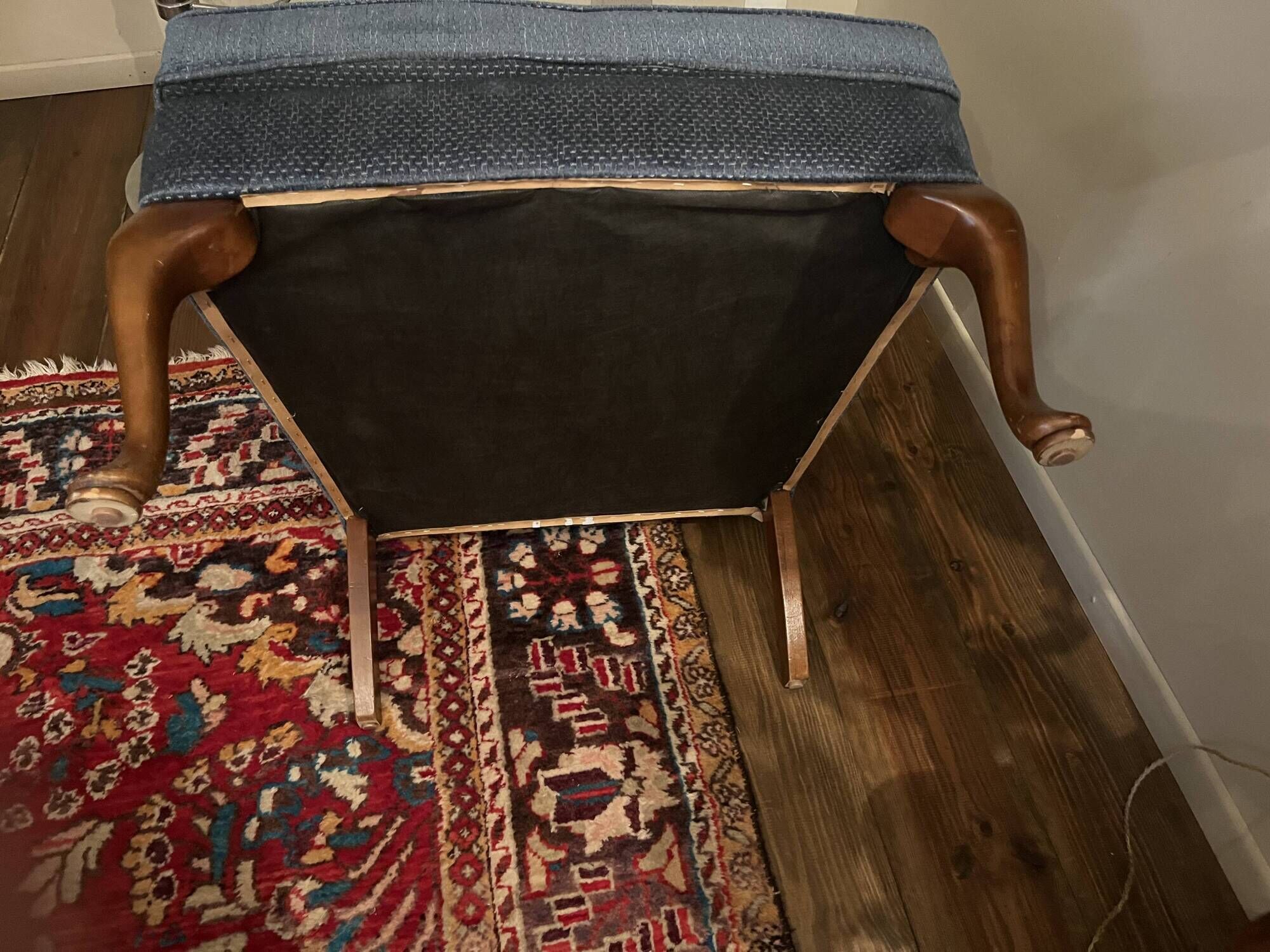 Pair of wingback armchairs in Chippendale style