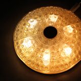 1970s Carl Fagerlund Pair of Brass and Glass Ceiling Lamps, Sweden