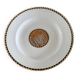 Plat de service ancien en faïence Sarreguemines