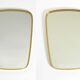 A pair of rare Mid Century "Münchener Zierspiegel" brass wall mirrors