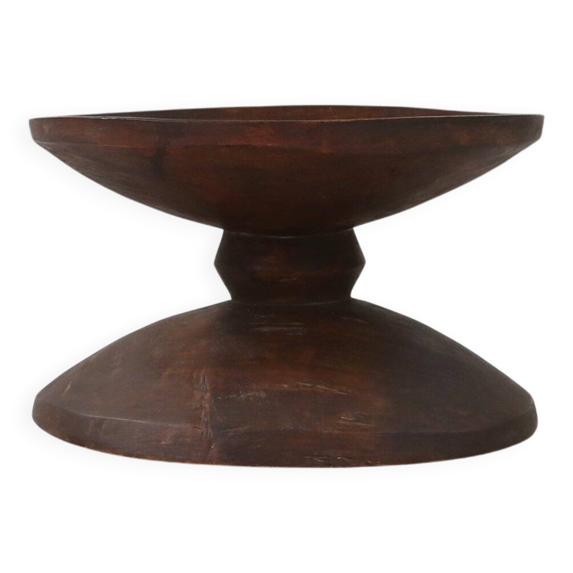 Large African Tree Trunk Bowl in Oak, 1950s